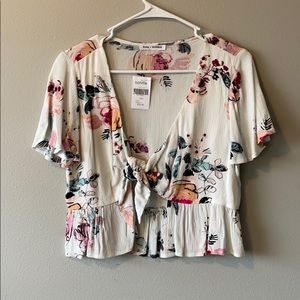 Tie front blouse